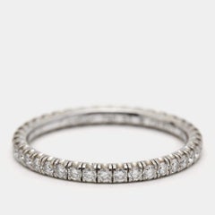 Cartier Etincelle de Cartier Diamond 18k White Gold Eternity Wedding Ring Size 5