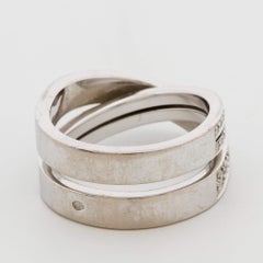 Cartier Etincelle de Cartier Diamond 18k White Gold Ring Size 52