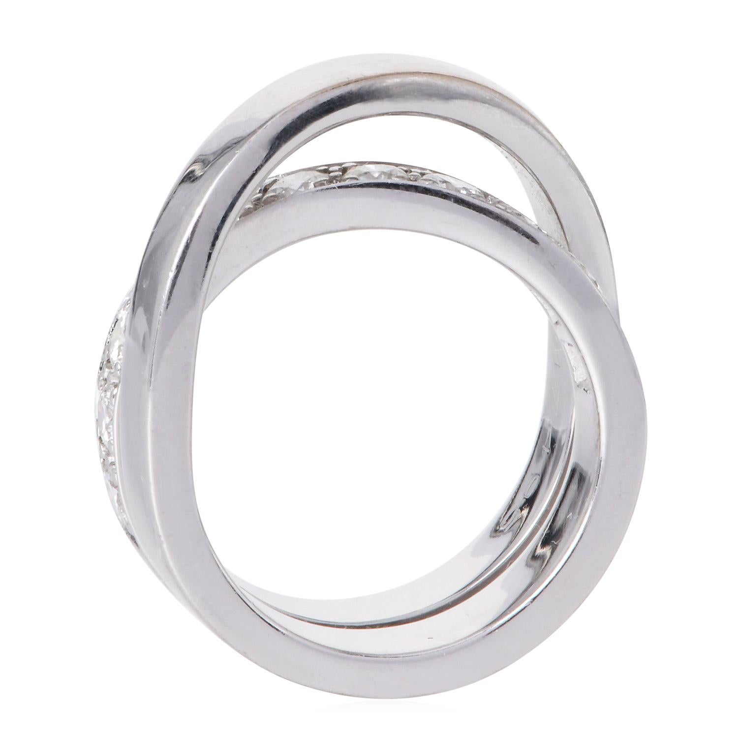 Cartier Étincelle de Cartier Diamant Bague en or blanc 18K Taille 5.25 en vente 1