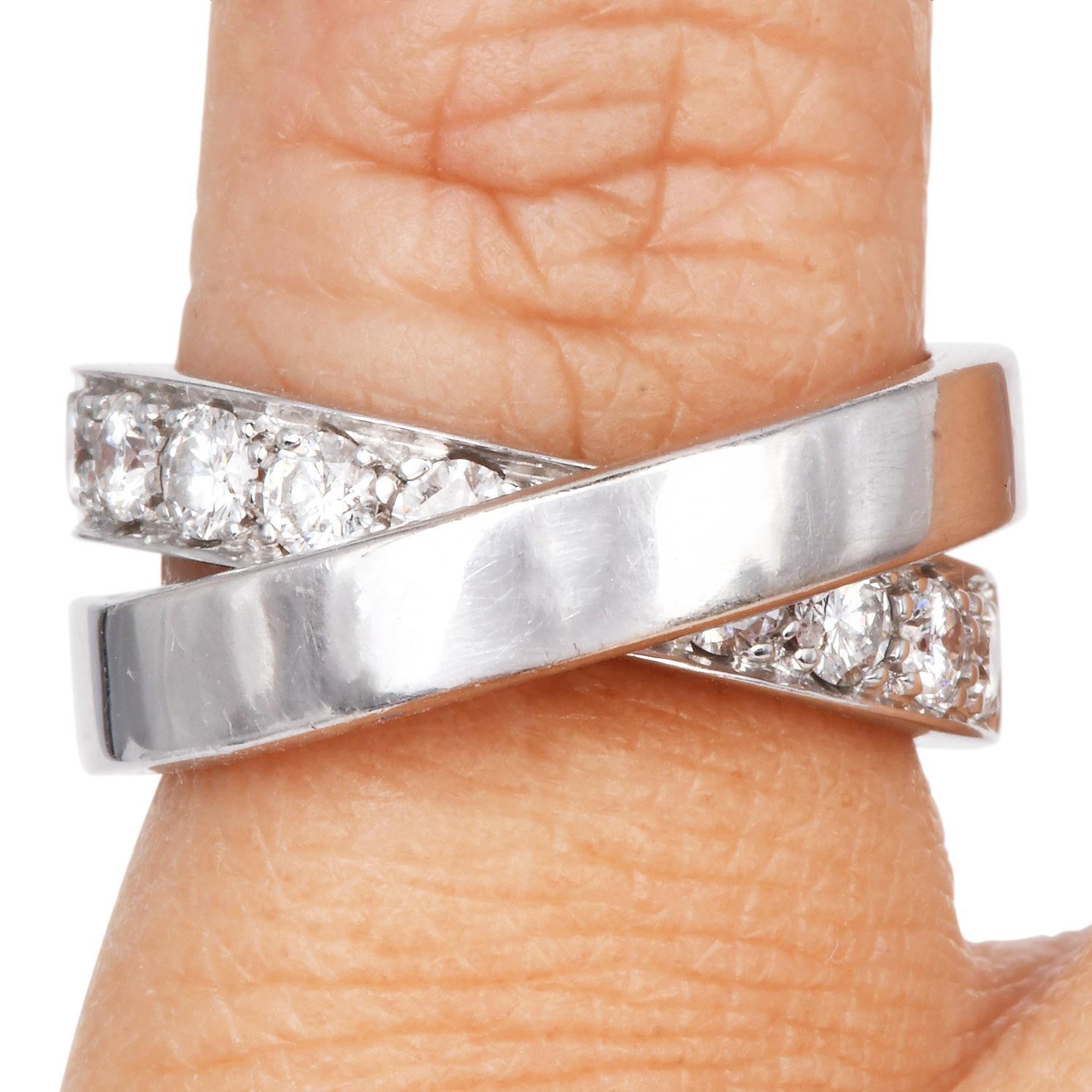 Cartier Étincelle de Cartier Diamant Bague en or blanc 18K Taille 5.25 en vente 2