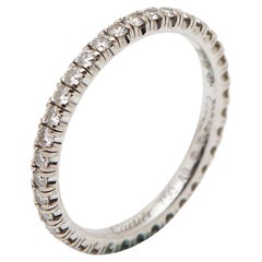 Cartier Étincelle de Cartier Diamond 18k White Gold Wedding Band Ring Size 49