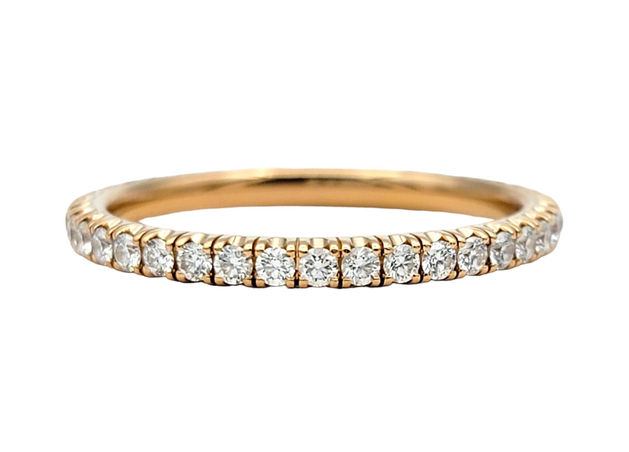 Contemporary Cartier Etincelle de Cartier Diamond Eternity Band Ring in 18 Karat Rose Gold For Sale