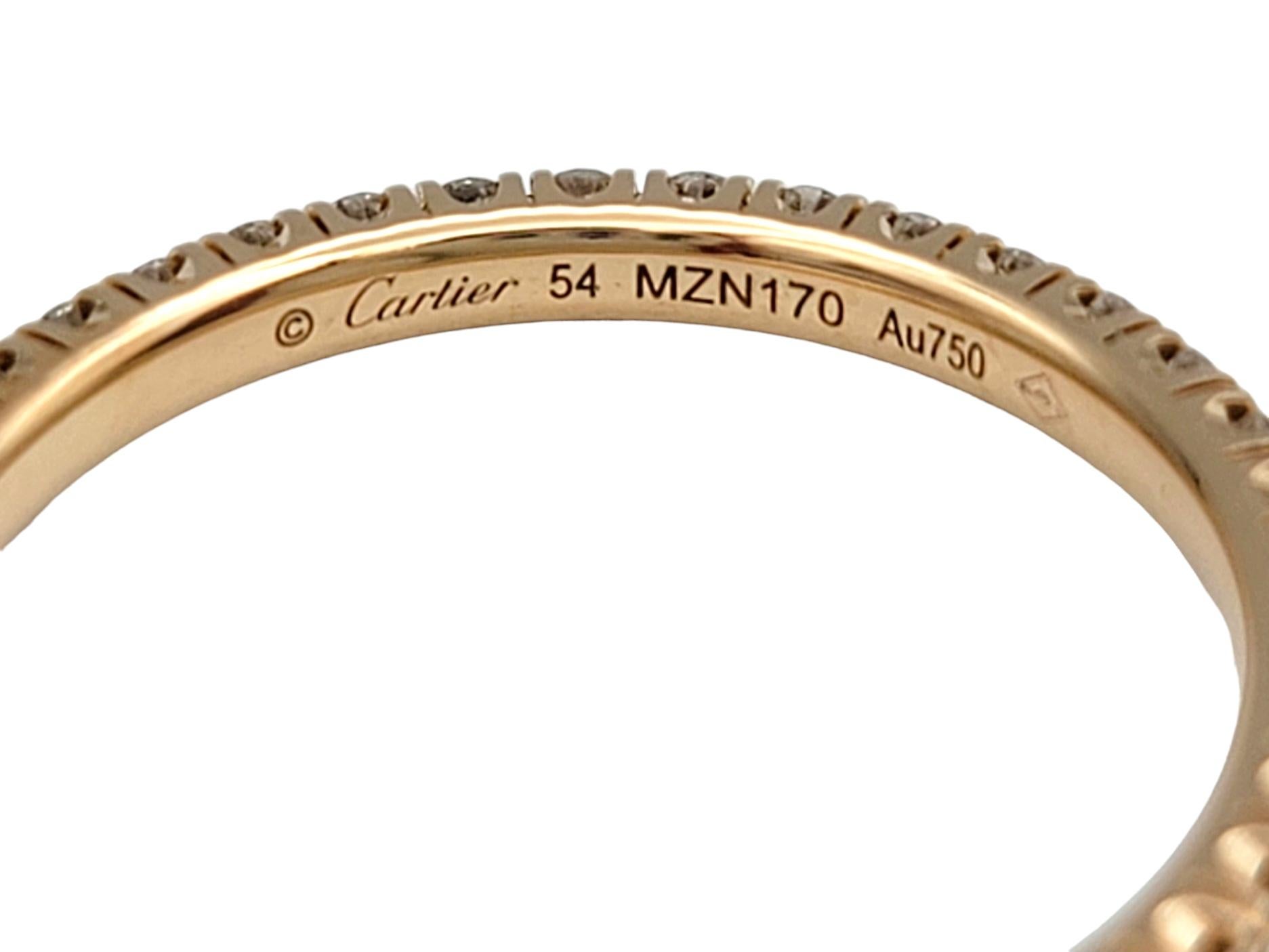 Cartier Etincelle de Cartier, bague d'éternité en or rose 18 carats et diamants en vente 1
