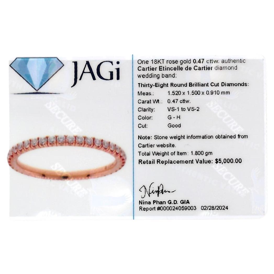 Cartier Etincelle de Cartier, bague d'éternité en or rose 18 carats et diamants en vente 2