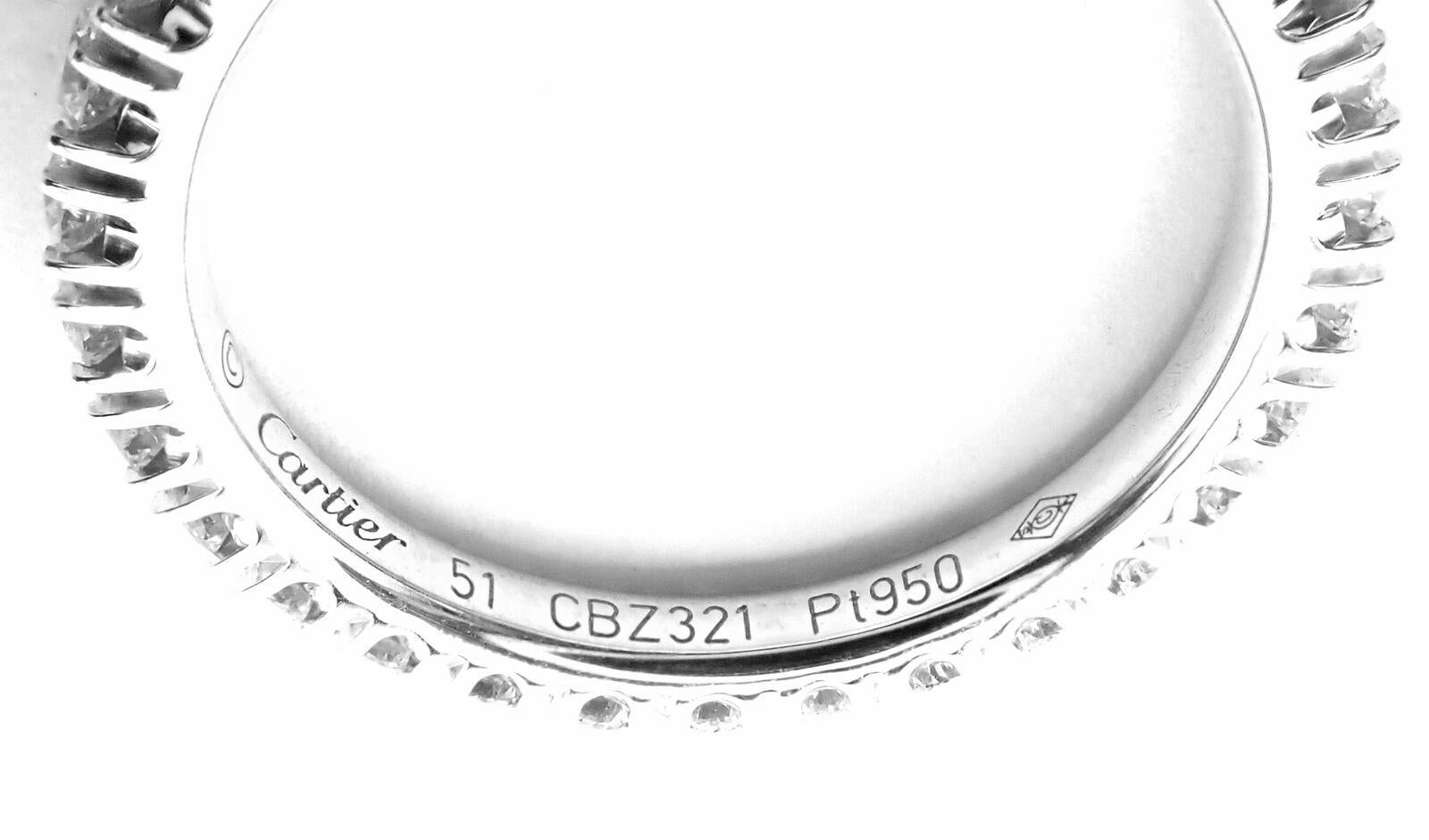 Cartier Étincelle De Cartier Diamant Ewigkeit Platin Band Ring (Brillantschliff) im Angebot