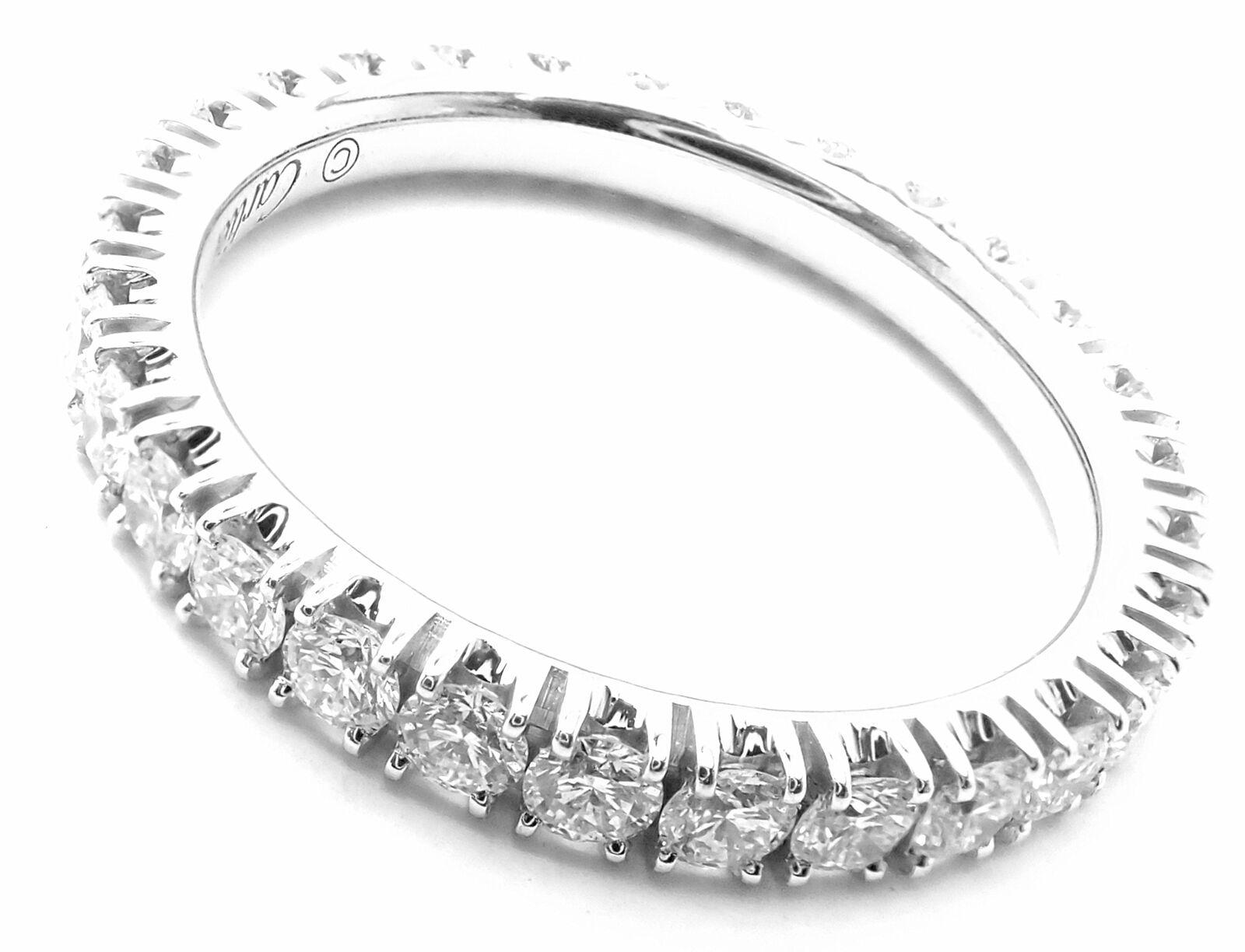 Cartier Étincelle De Cartier Diamant Ewigkeit Platin Band Ring im Zustand „Hervorragend“ im Angebot in Holland, PA