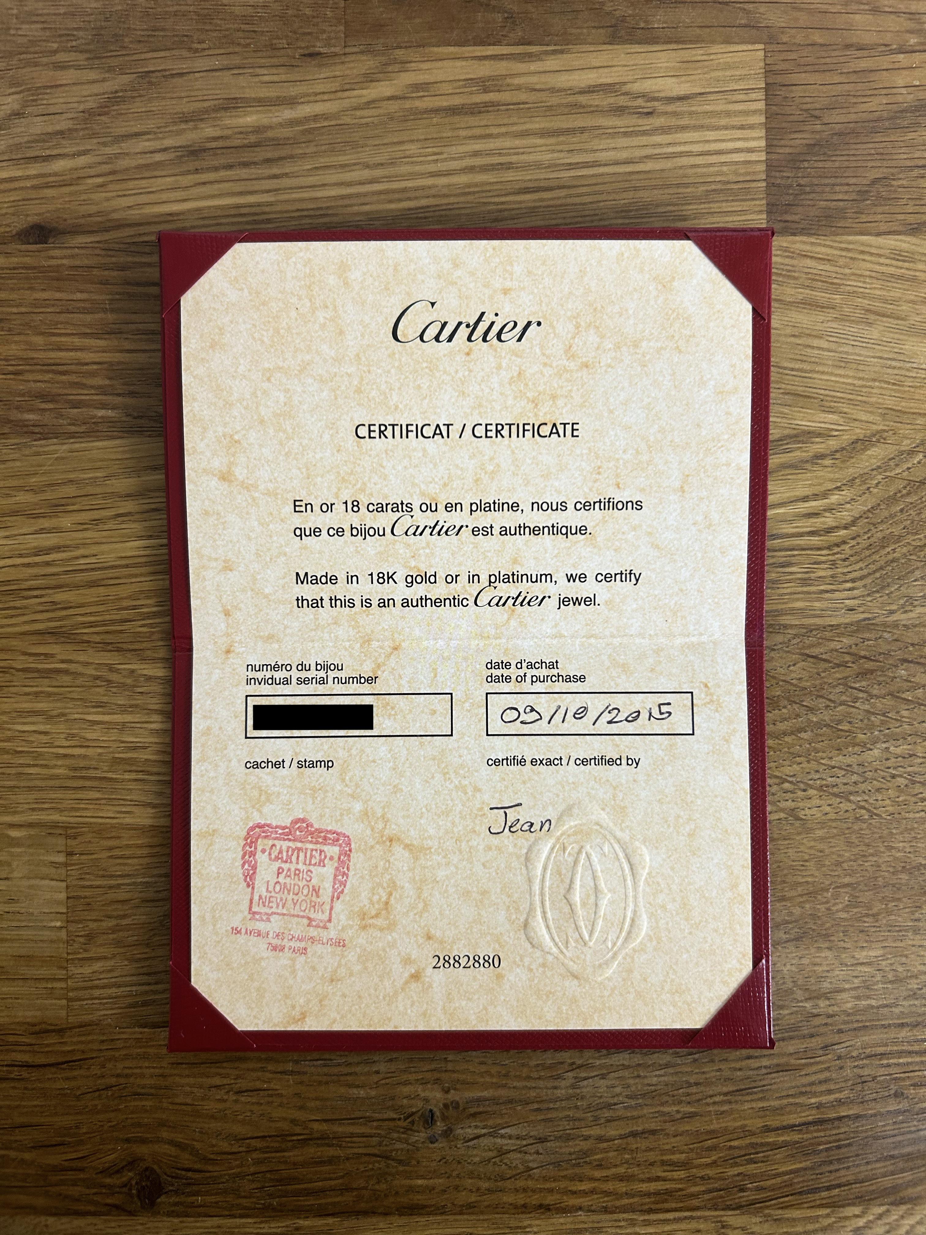 Cartier Étincelle de Cartier Diamant Ewigkeitsring Größe L (51) (Brillantschliff) im Angebot