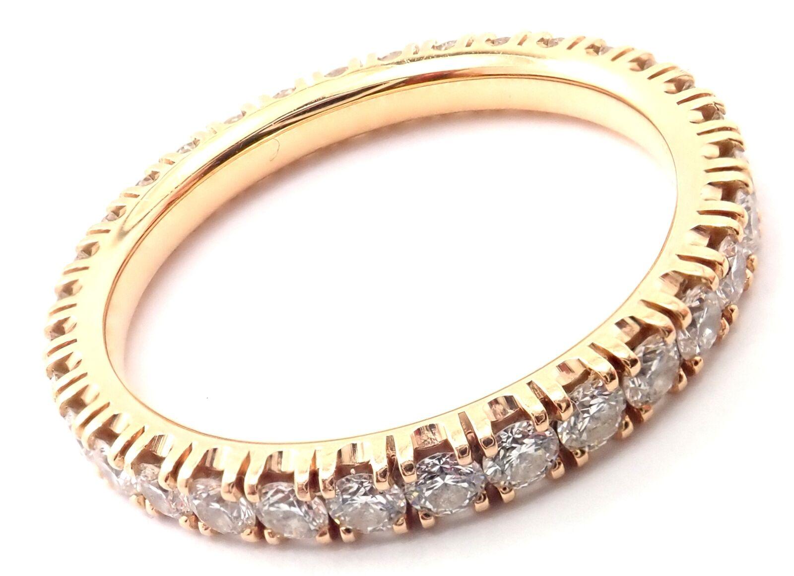 Brilliant Cut Cartier Étincelle De Cartier Diamond Eternity Rose Gold Band Ring