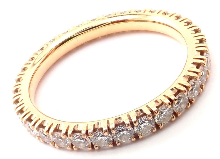 Cartier Étincelle De Cartier Diamond Eternity Rose Gold Band Ring For Sale  at 1stDibs