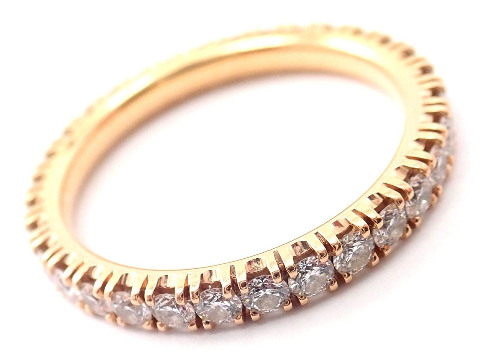 Cartier Étincelle De Cartier Diamond Eternity Rose Gold Band Ring In Excellent Condition In Holland, PA
