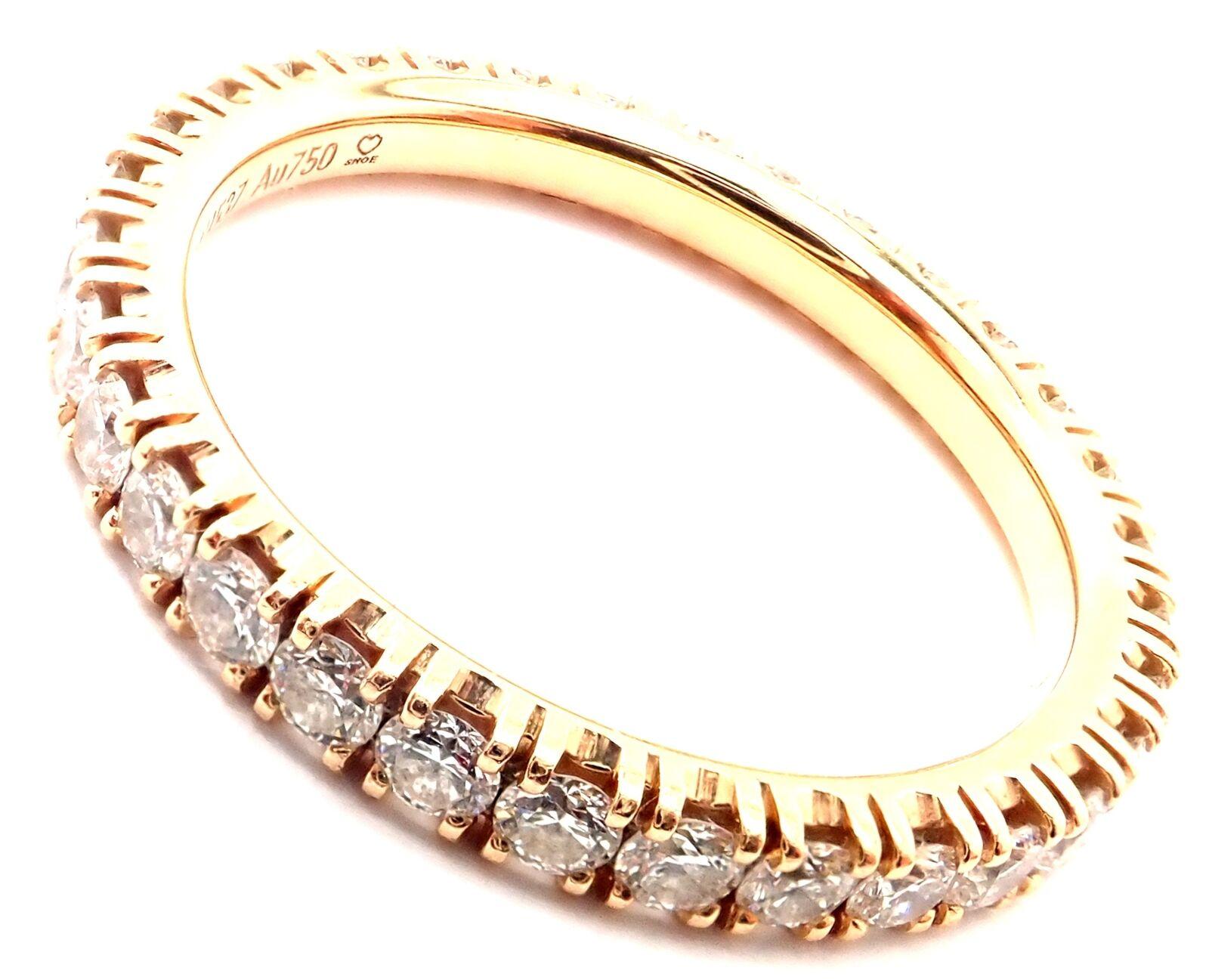 Women's or Men's Cartier Étincelle De Cartier Diamond Eternity Rose Gold Band Ring