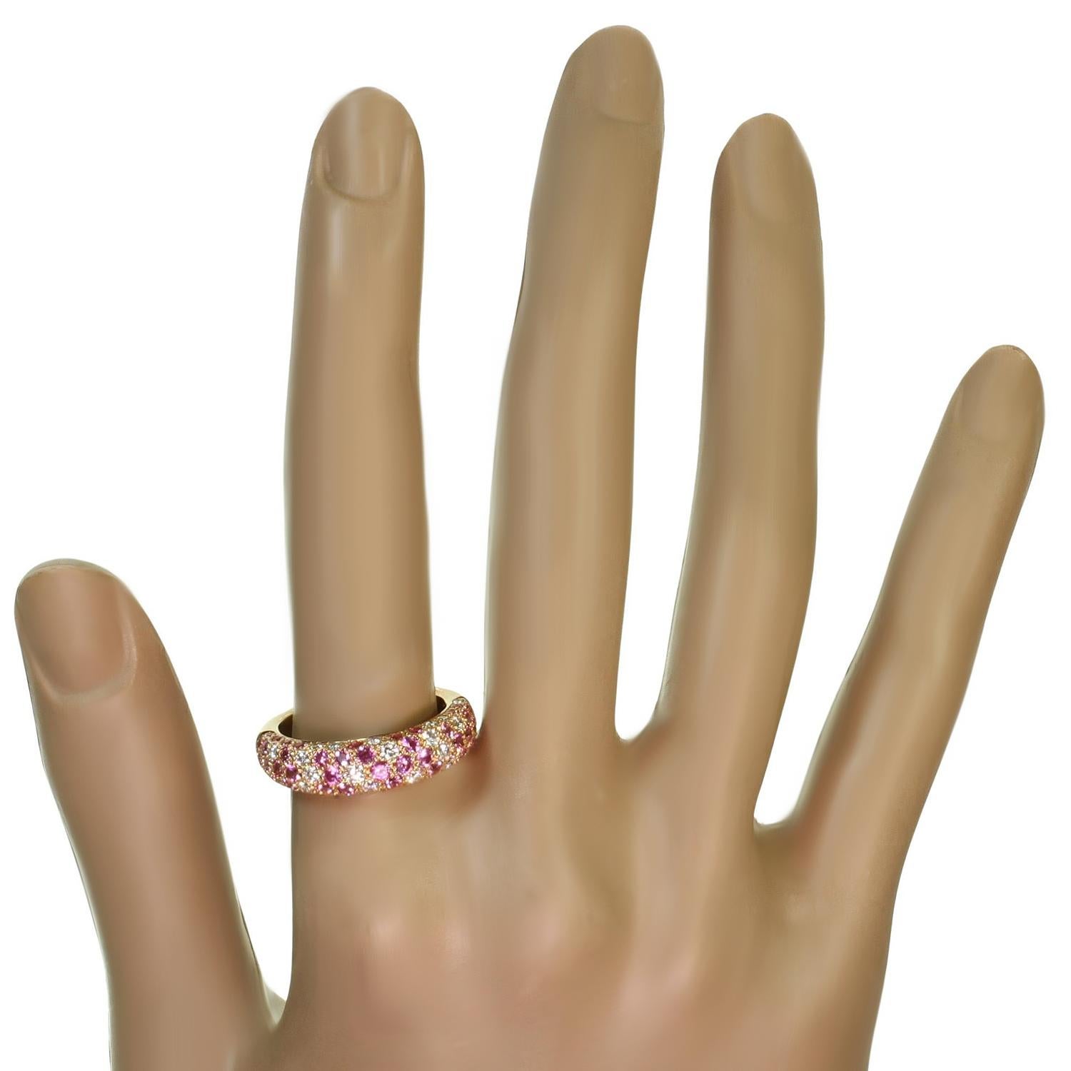 CARTIER Etincelle de Cartier Ring aus Roségold mit Diamanten und rosa Saphiren 56 (Brillantschliff) im Angebot
