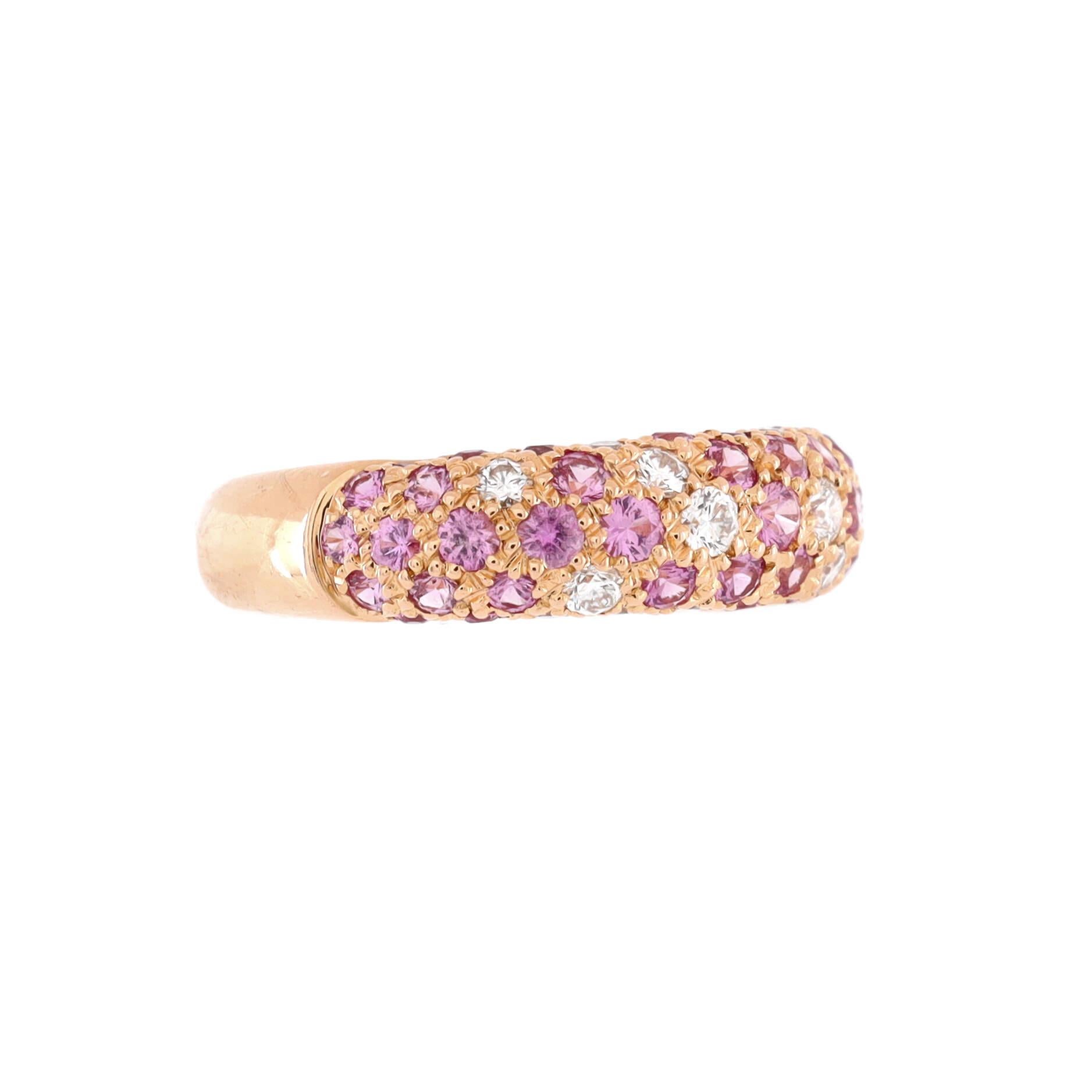 Condition: Good. Moderately heavy wear throughout including some abrasions to gemstones.
Accessories: No Accessories
Measurements: Size: 4.75 - 49, Width: 3.95 mm
Designer: Cartier
Model: Etincelle de Cartier Ring 18K Rose Gold with Pink Sapphires
