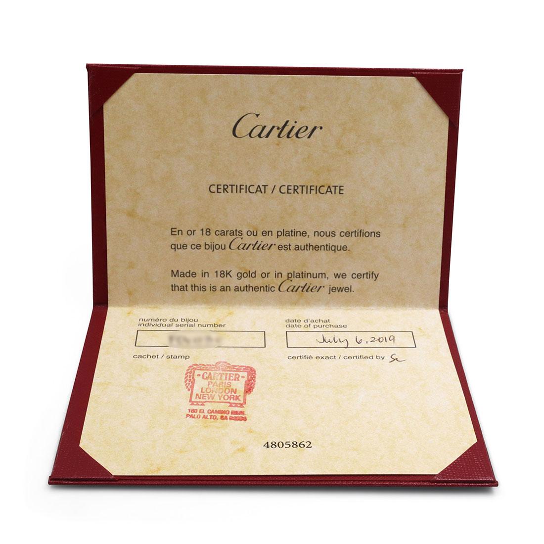 real cartier certificate of authenticity