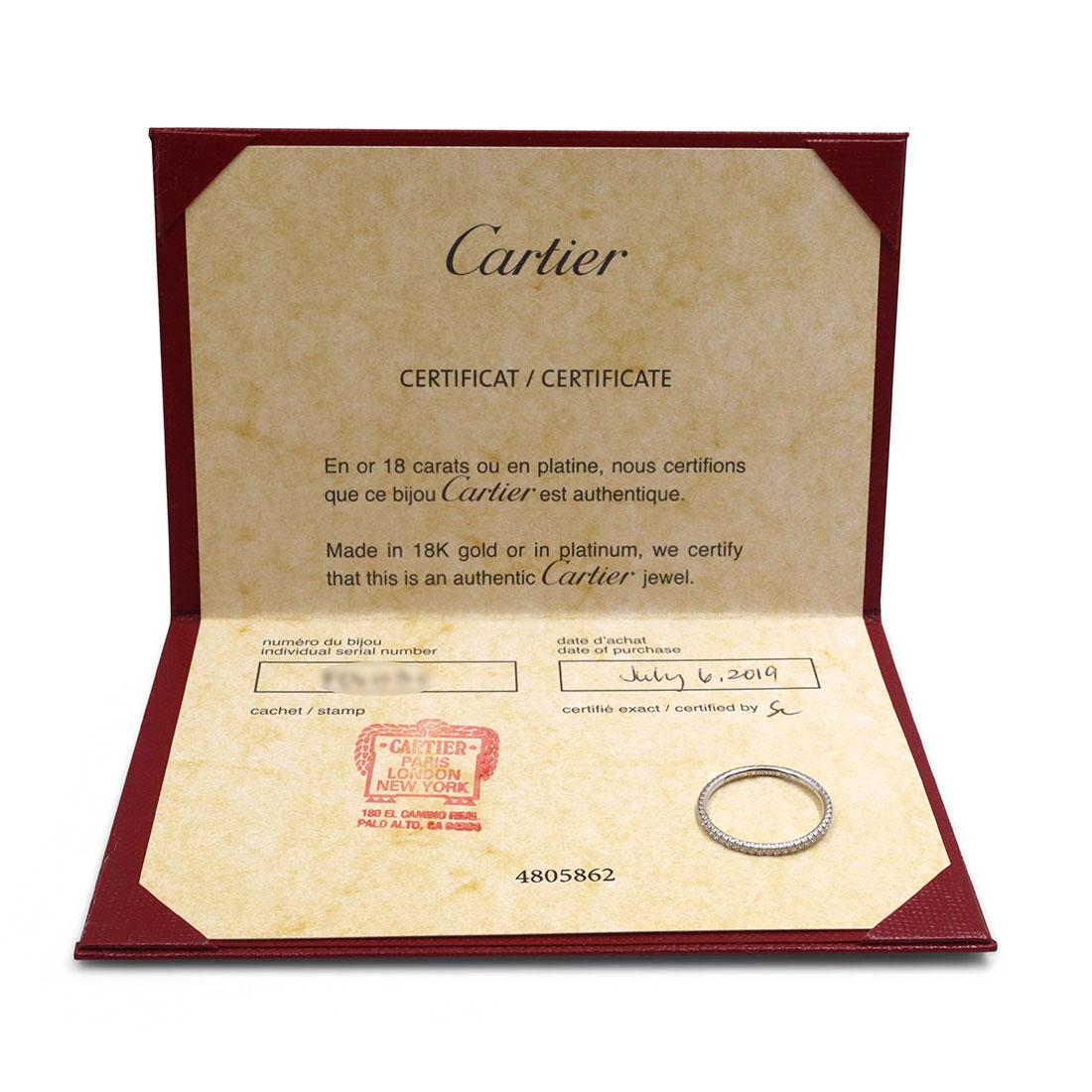 Brilliant Cut Cartier Étincelle De Cartier White Gold Diamond Wedding Band