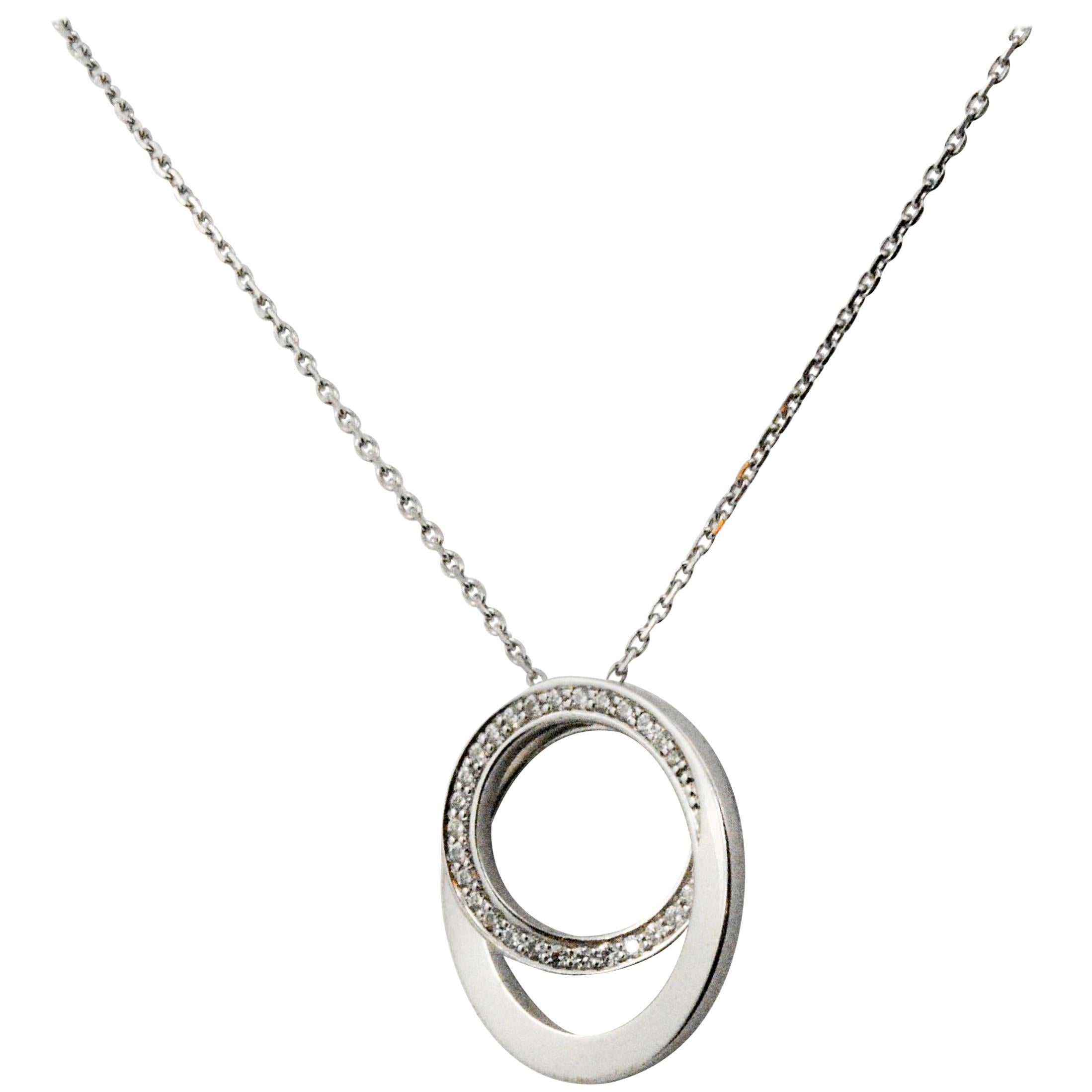 Cartier Etincelle Diamond 18 Karat White Gold Necklace