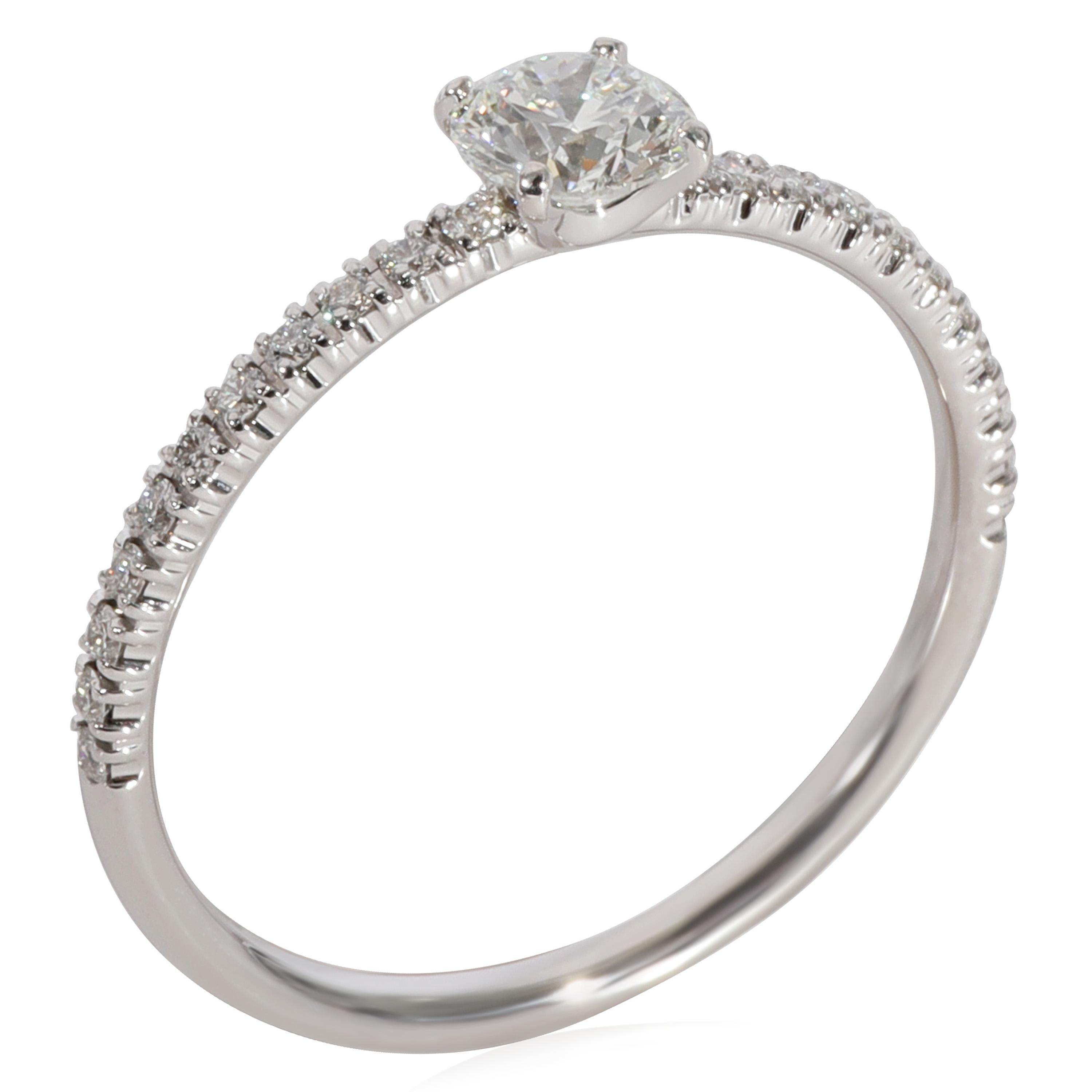Cartier Etincelle Diamond Engagement Ring in 950 Platinum G VVS2 0.5 CTW In Excellent Condition In New York, NY