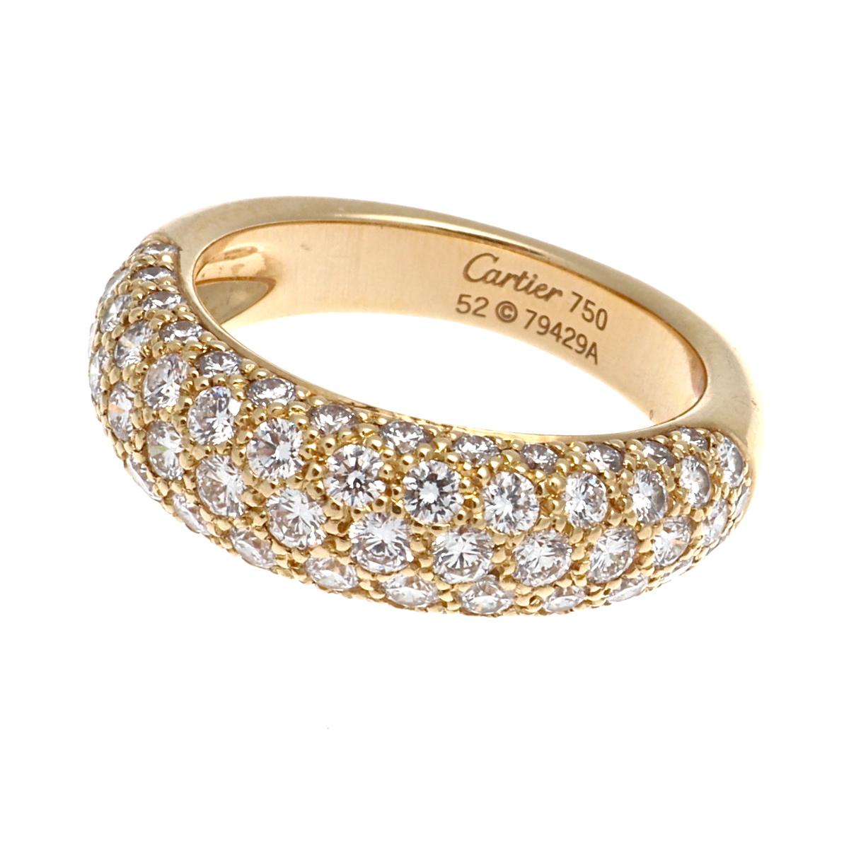 Modern Cartier Etincelle Diamond Gold Band