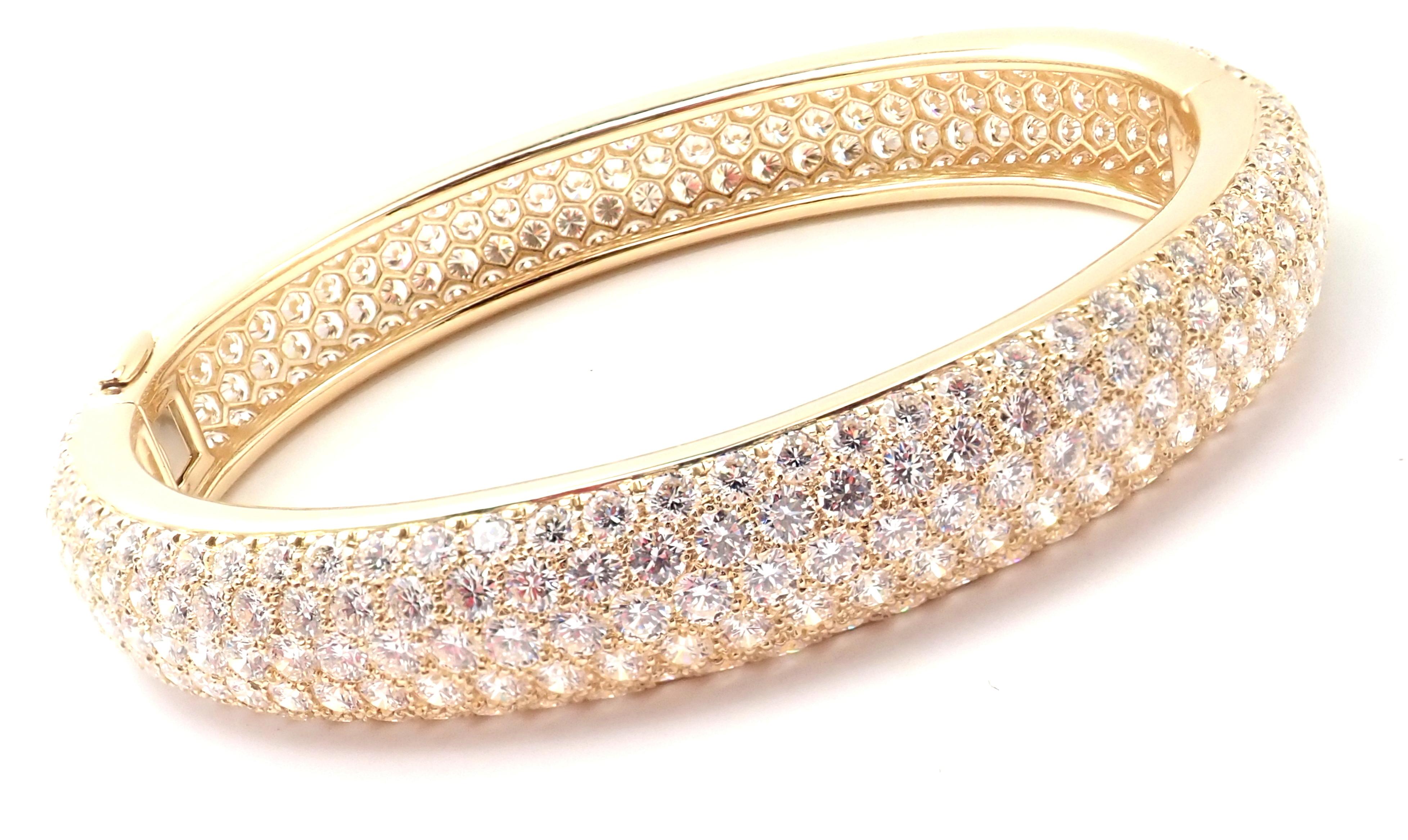 Cartier Etincelle Diamond Pave Yellow Gold Bangle Bracelet 2