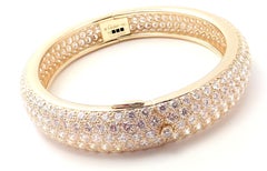 Cartier Etincelle Diamond Pave Yellow Gold Bangle Bracelet