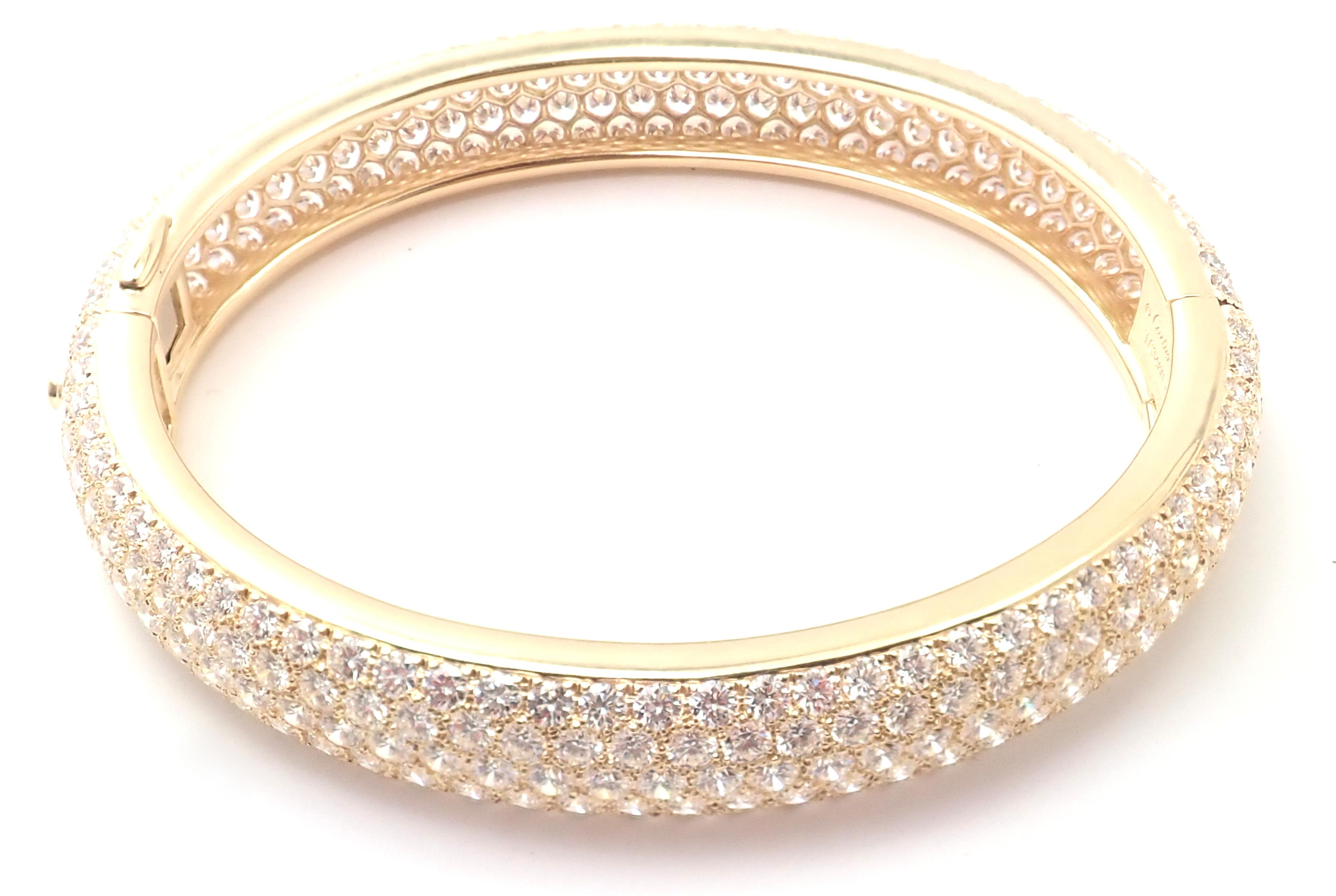 Cartier Etincelle Diamond Pave Yellow Gold Bangle Bracelet 1