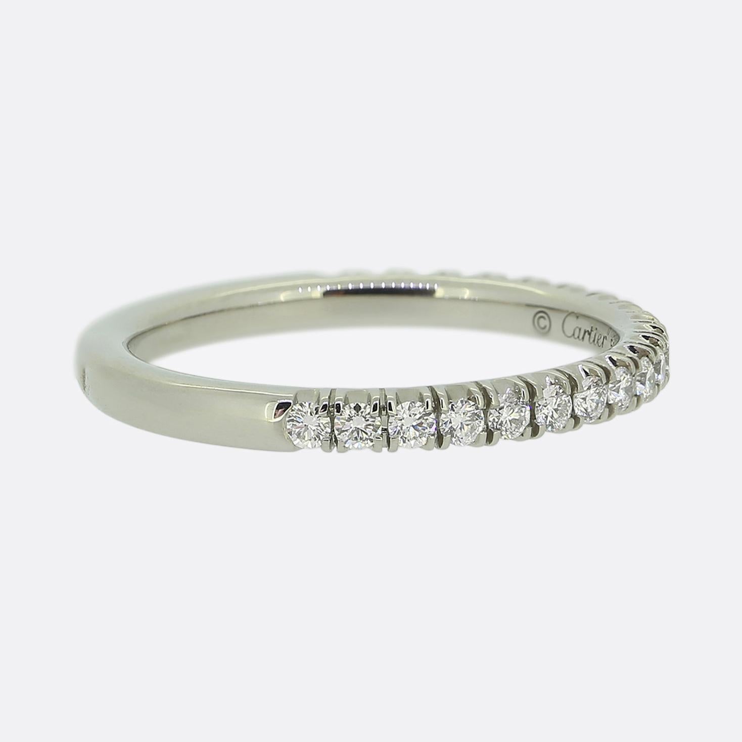 Taille brillant Anneau de mariage Cartier Etincelle à diamants en vente