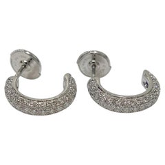 Cartier Pavé-Diamant-Creolen aus 18 Karat Weißgold
