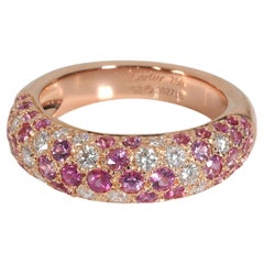Cartier Ring aus 18 Karat Roségold mit Etincelle rosa Saphir und Diamant 0,36 Karat