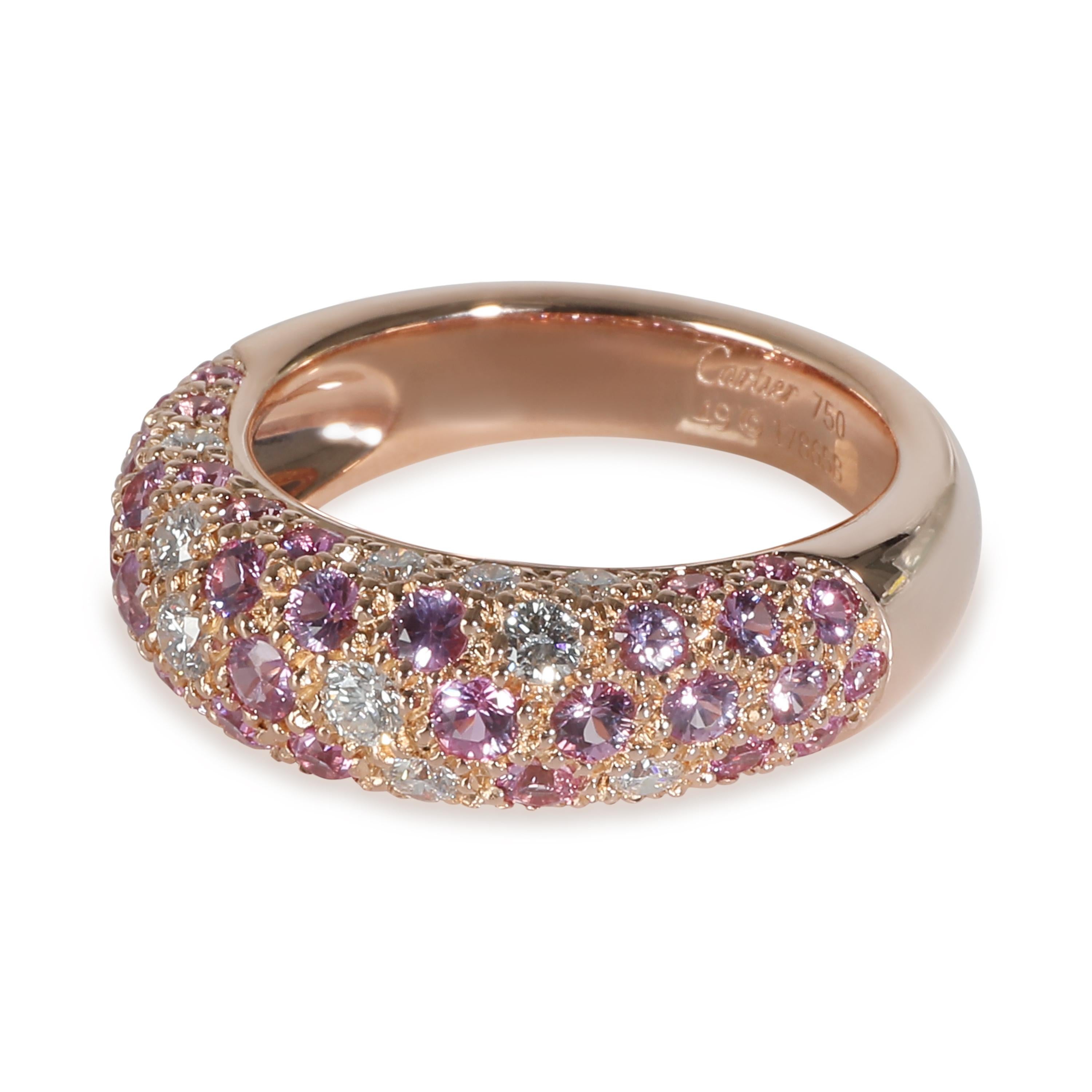 Women's or Men's Cartier Etincelle Ring in 18k Rose Gold 0.36 CTW For Sale