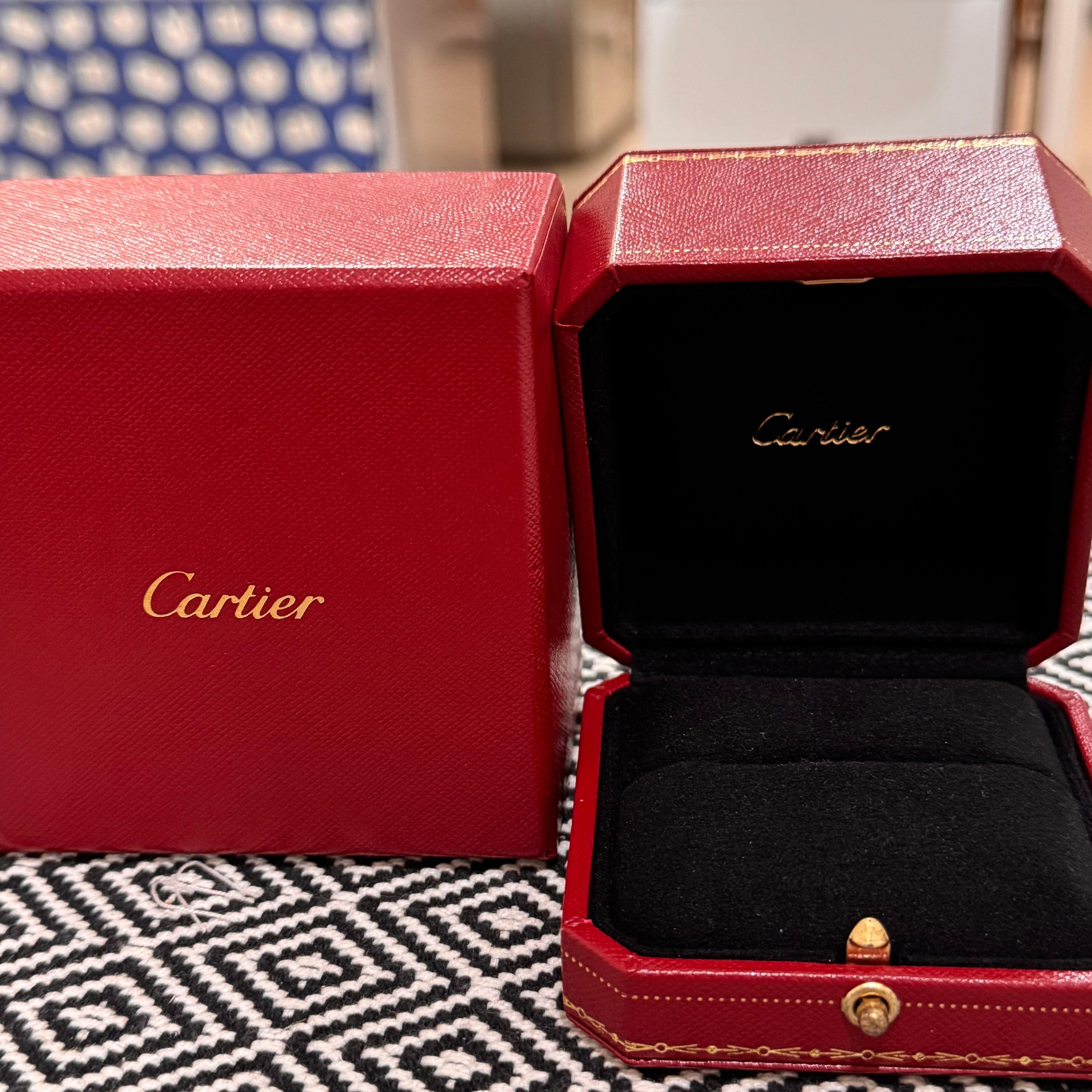 Cartier Etincelle Solitaire 0,19 Carat Diamond With Paved Ring Pt 49 in vendita 7