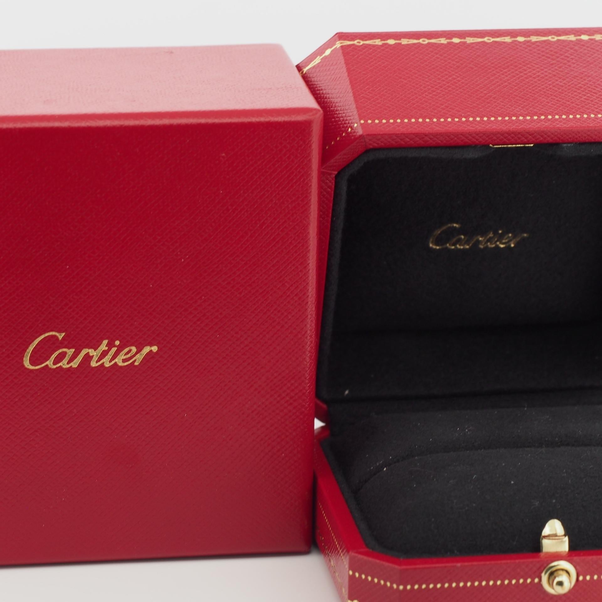 Cartier Etincelle Solitaire 0.31 Carat Diamond Ring Pt 49 For Sale 6