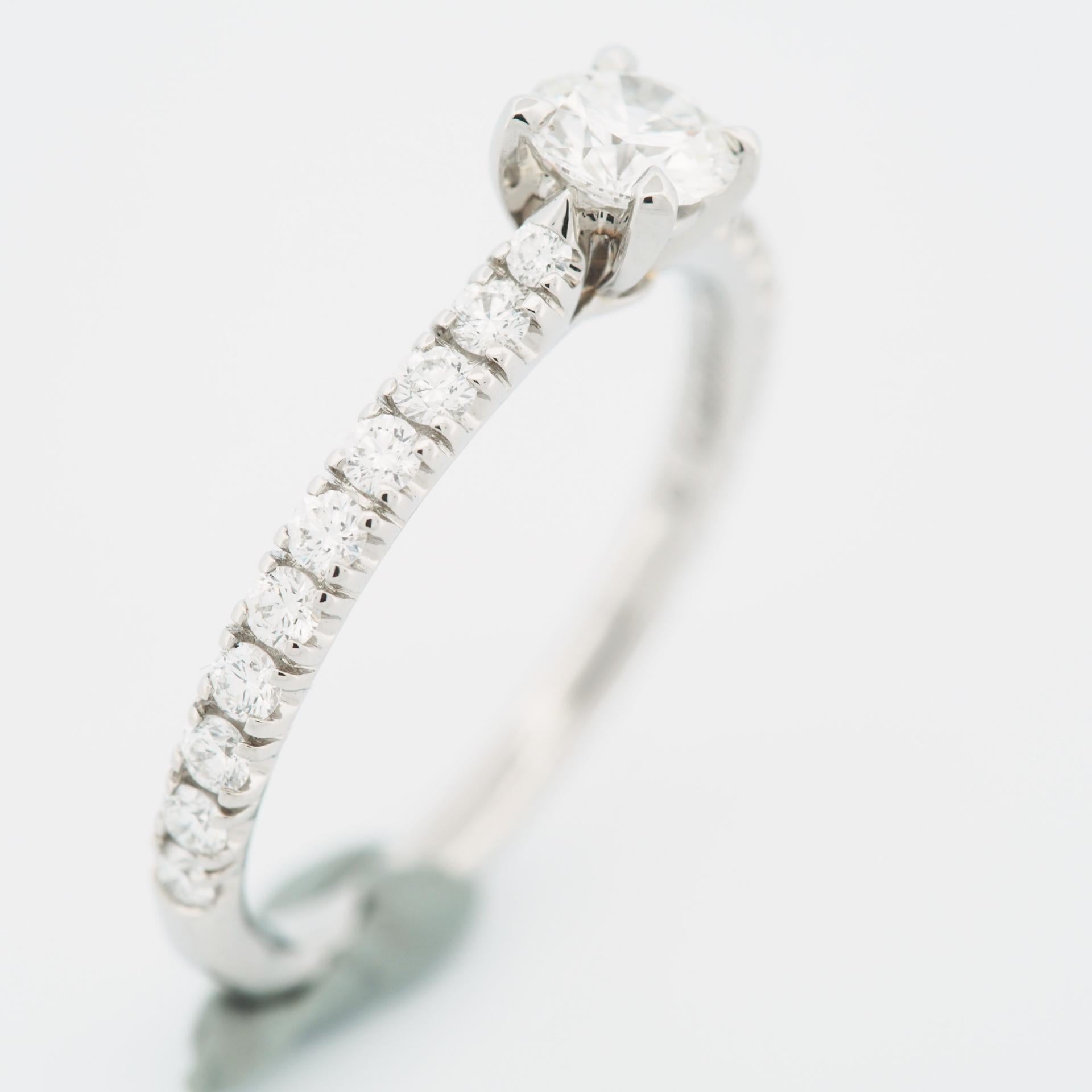 Cartier Etincelle Solitaire 0.31 Carat Diamond Ring Pt 49 For Sale 1