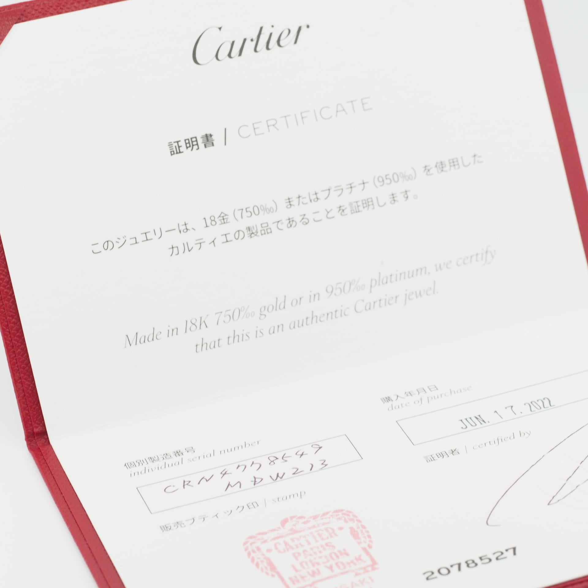 Cartier Etincelle Solitaire 0.31 Carat Diamond Ring Pt 49 For Sale 4