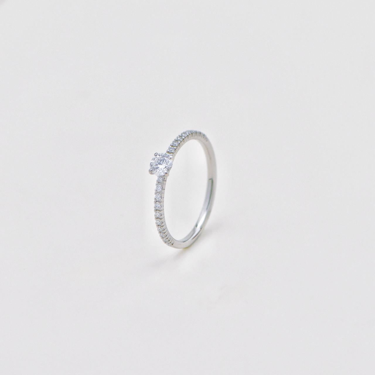 Cartier Etincelle Solitaire Diamond Platinum Ring Size 51 GIA Certified en vente 3