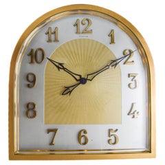 Cartier European Watch & Clock Co. Gilded Art Deco Chiming Desk Clock 1930's
