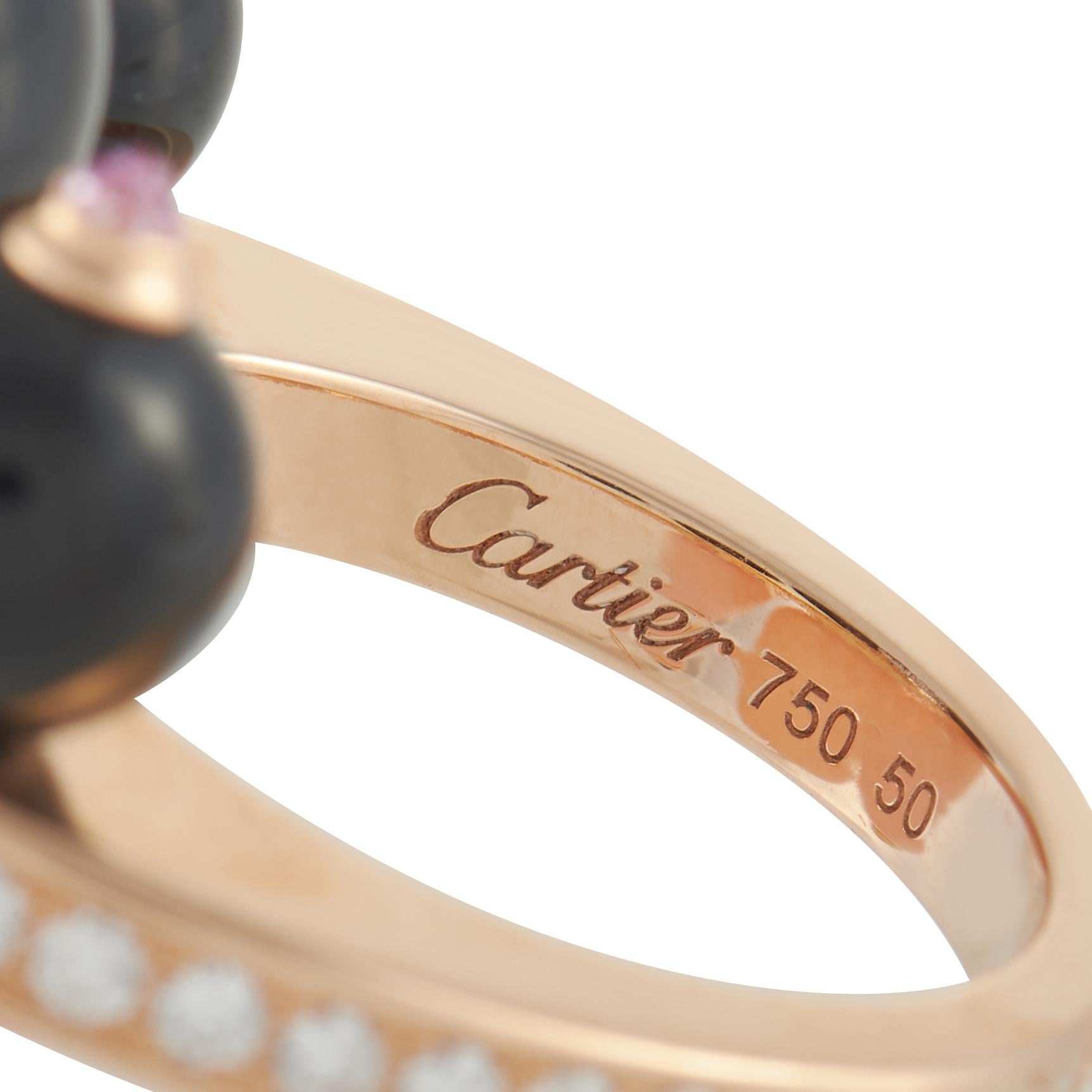 Cartier Evasions Joaillières Or Jaune 18K 0.62 Ct Diamant, Onyx, Opale Rose 1