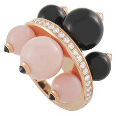 Cartier Evasions Joaillières Or Jaune 18K 0.62 Ct Diamant, Onyx, Opale Rose