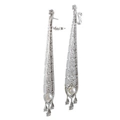 Cartier Evasions Joaillieres Diamond Pave and Pearl Drop Earrings