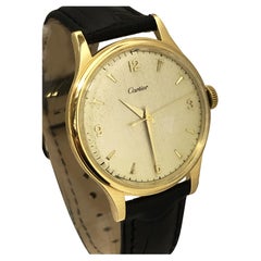 Cartier EWC Vintage Large Yellow Gold Mechanical Wrist Watch
