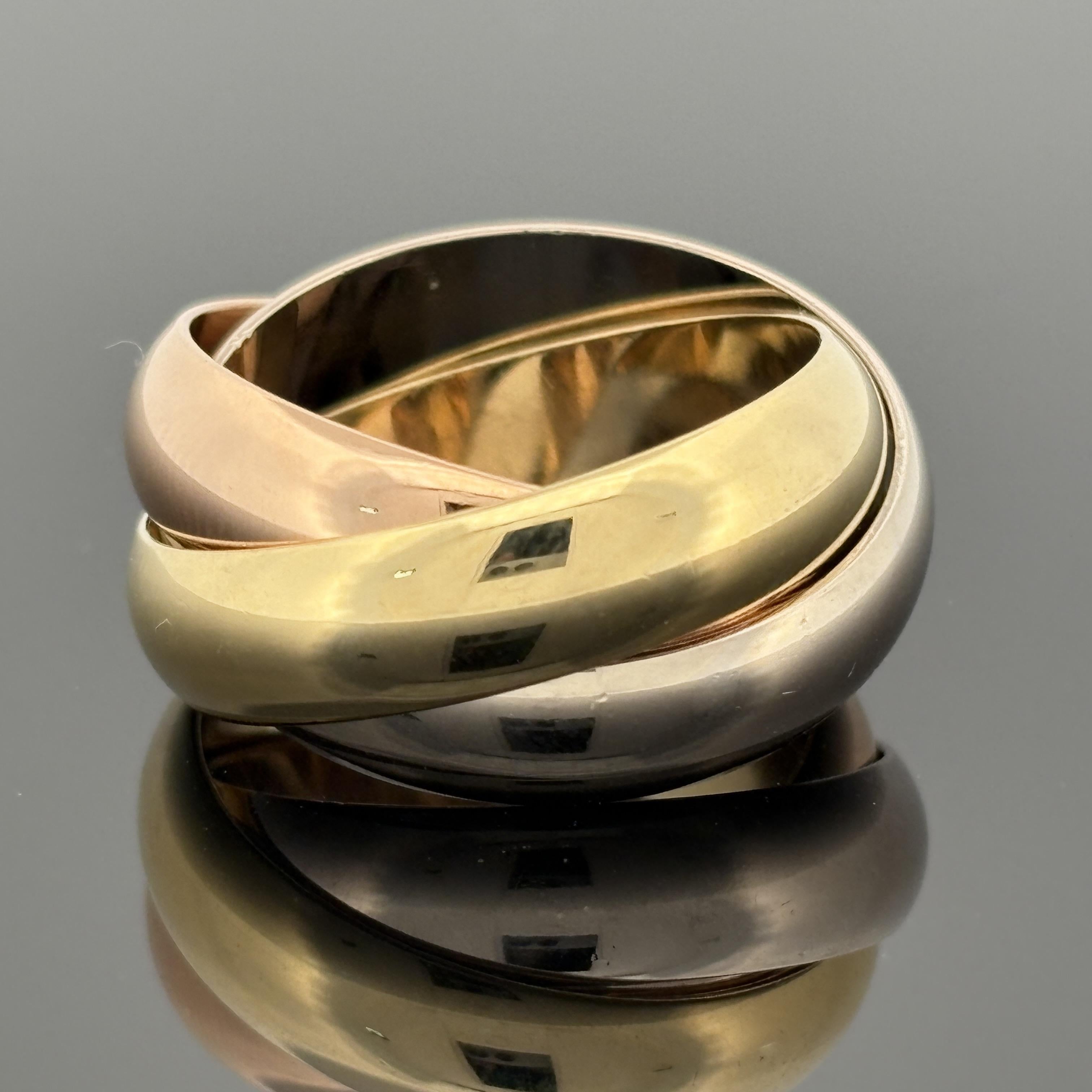 Cartier Extra Large Trinity Band Sz 53 Oro 18k In condizioni buone in vendita a Orlando, FL