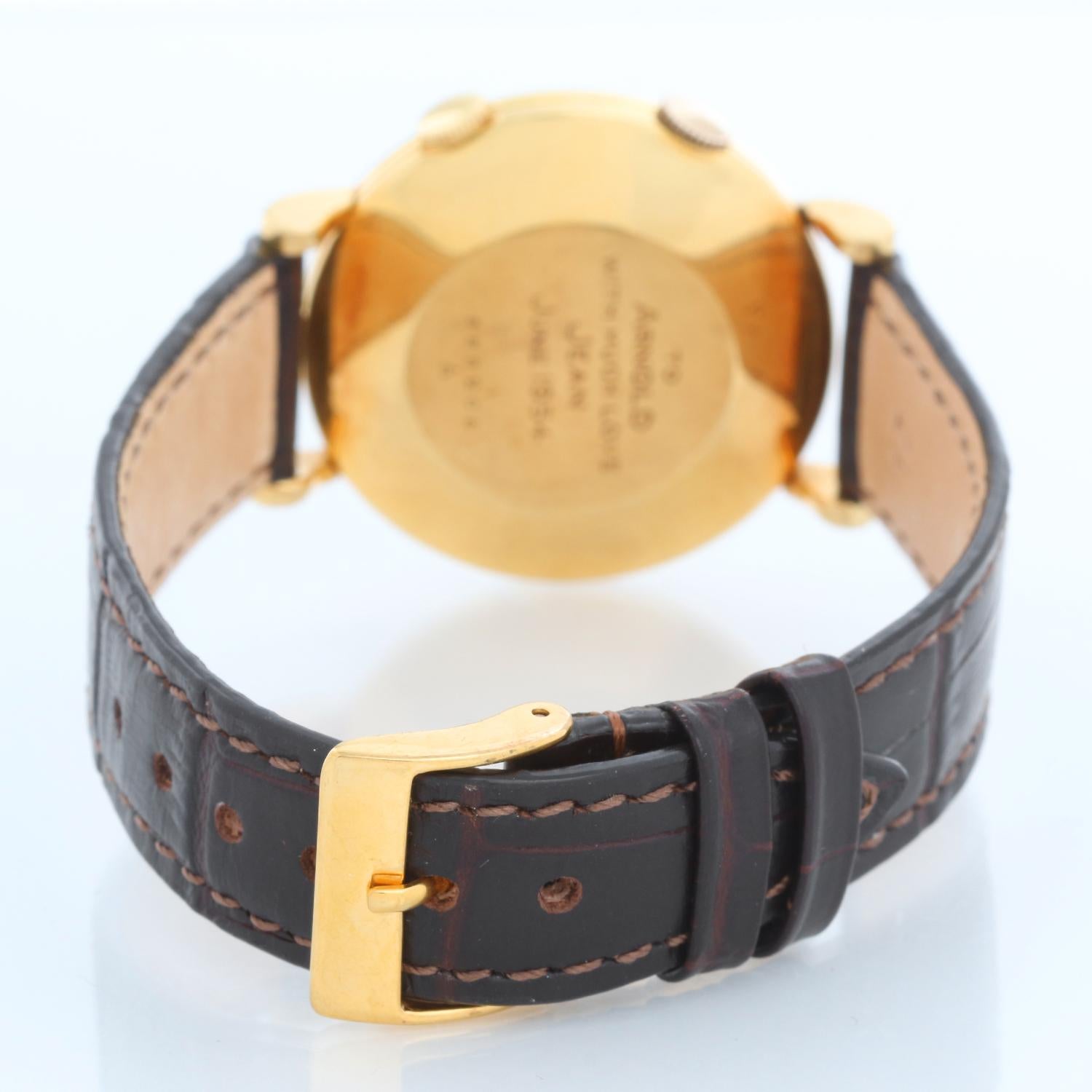 Cartier Extremely Rare 18k 'E.W.C' Alarm Watch with Hollywood Providence For Sale 6