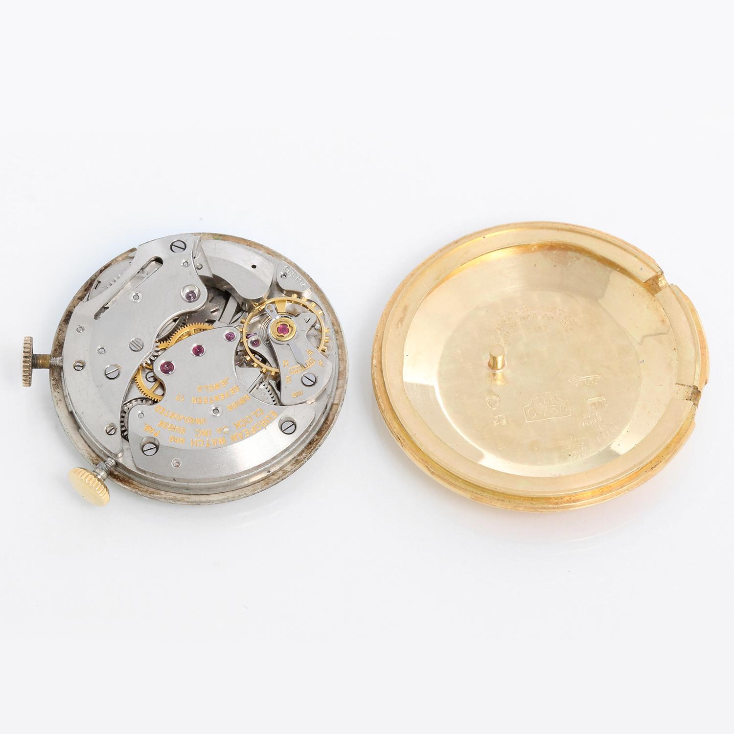 Cartier Extremely Rare 18k 'E.W.C' Alarm Watch with Hollywood Providence For Sale 7