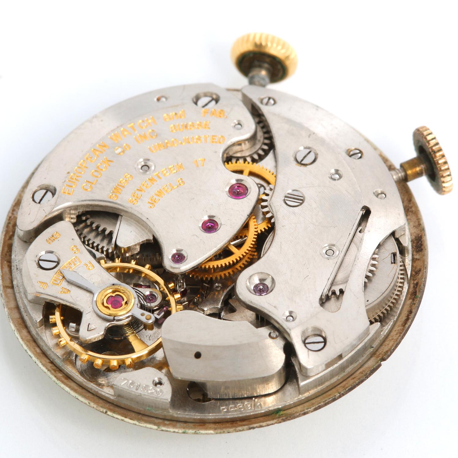 Cartier Extremely Rare 18k 'E.W.C' Alarm Watch with Hollywood Providence For Sale 8