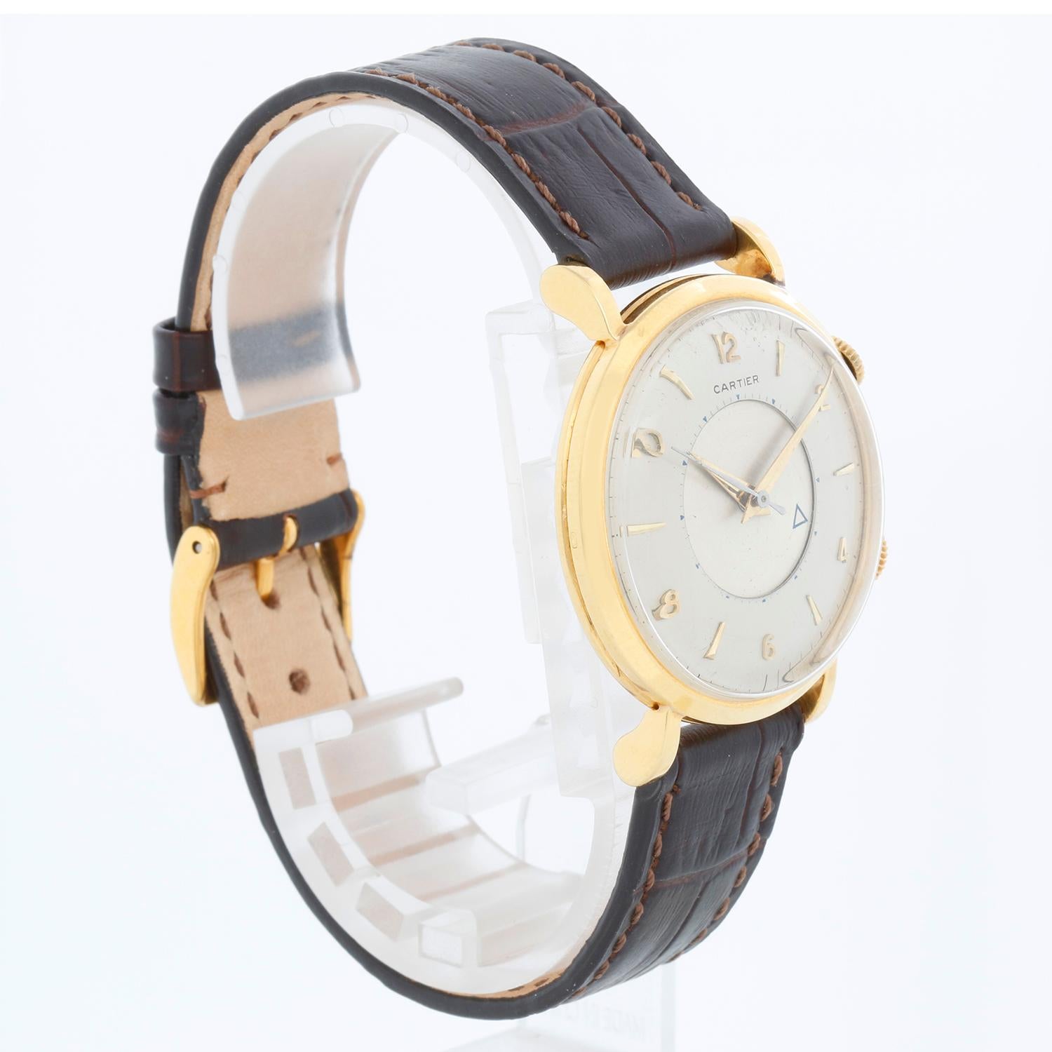 Cartier Extremely Rare 18k 'E.W.C' Alarm Watch with Hollywood Providence In Excellent Condition For Sale In Dallas, TX