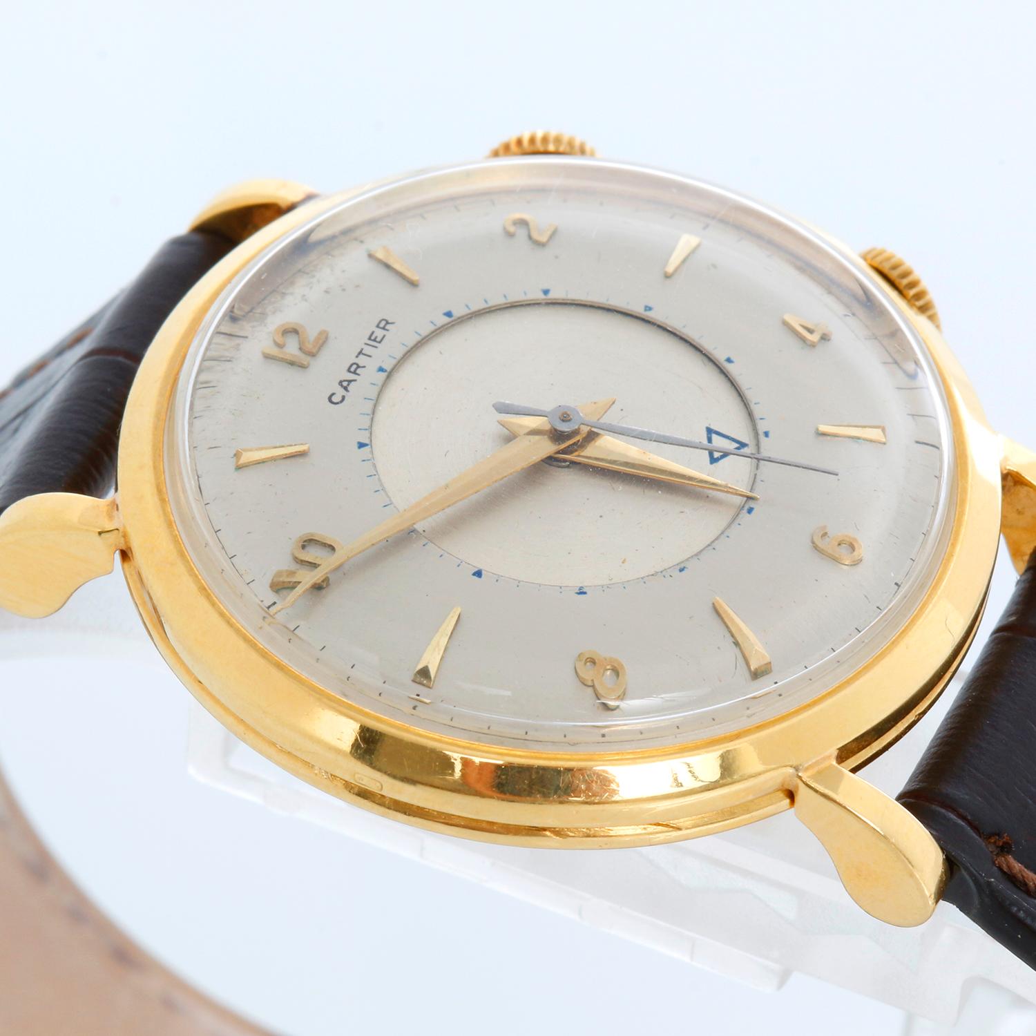 Cartier Extremely Rare 18k 'E.W.C' Alarm Watch with Hollywood Providence For Sale 3