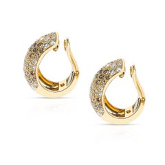 Cartier Fancy Color Diamonds Bombé Earrings, Part of Matching Ring Set, 18k