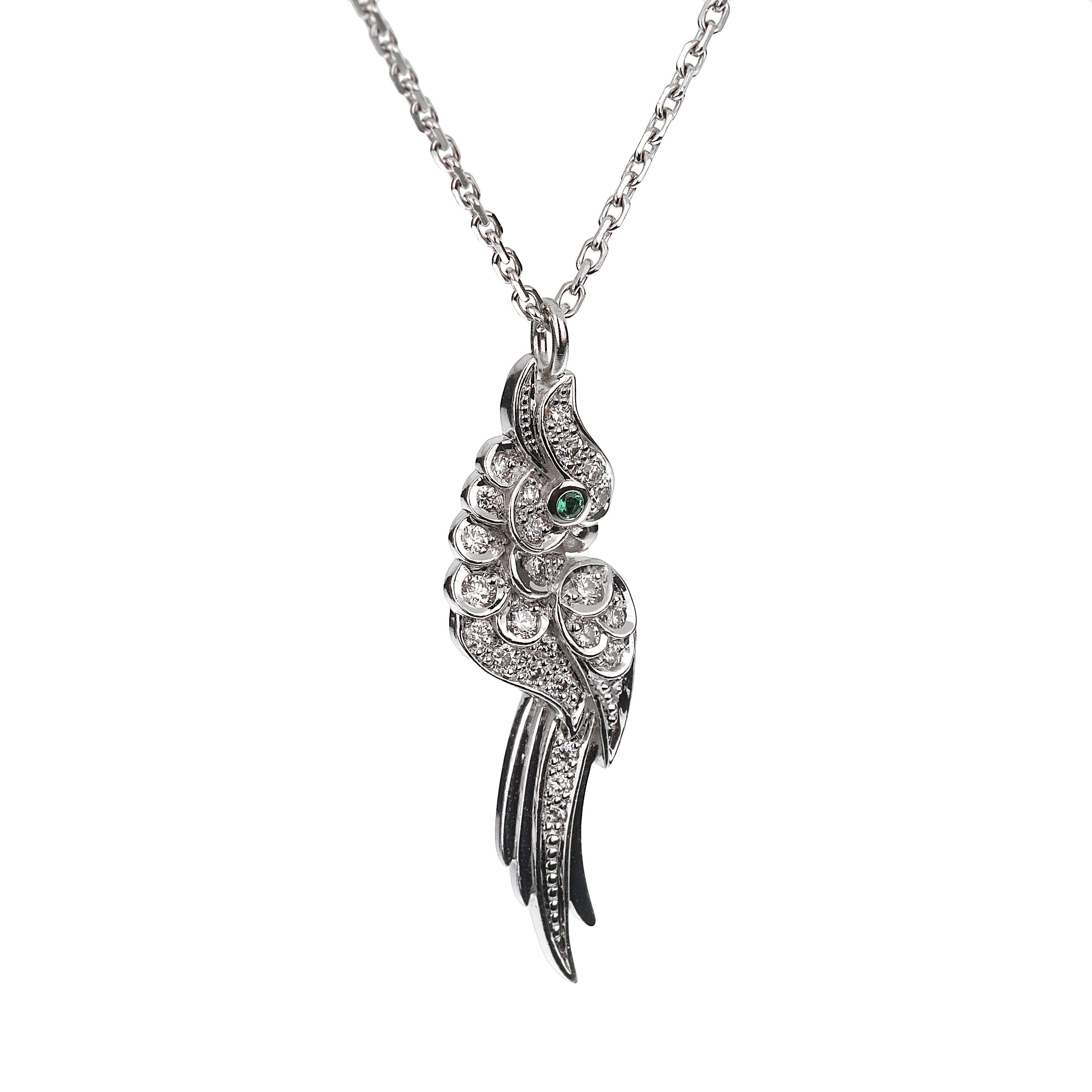 Cartier Fauna Flora - Collana con ciondolo a forma di uccello in oro bianco 18 ct. in vendita