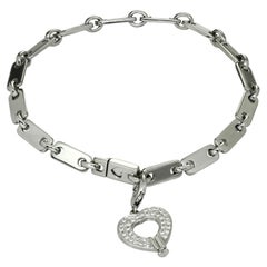Cartier Bracelet à breloques cœurs Fidelity en or blanc et diamants