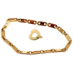 Cartier Fidelity Heart Key Lock Bracelet in Yellow Gold