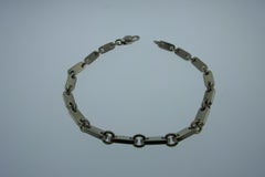 Cartier Figaro Link 18 Karat White Gold Bracelet circa 1998 Modern